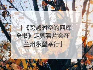 《跨越时空的四库全书》定剪看片会在兰州永登举行