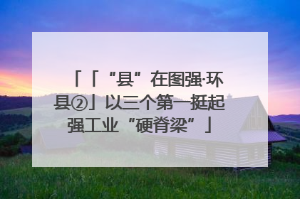 「“县”在图强·环县②」以三个第一挺起强工业“硬脊梁”