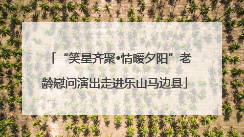 “笑星齐聚•情暖夕阳”老龄慰问演出走进乐山马边县