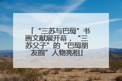 “三苏与巴蜀”书画文献展开幕，“三苏父子”的“巴蜀朋友圈”人物亮相