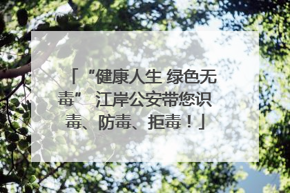 “健康人生 绿色无毒” 江岸公安带您识毒、防毒、拒毒！