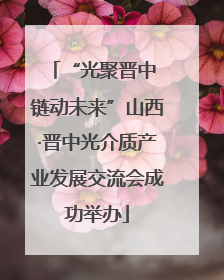 “光聚晋中 链动未来”山西·晋中光介质产业发展交流会成功举办