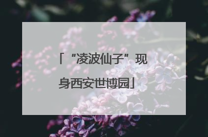 “凌波仙子”现身西安世博园