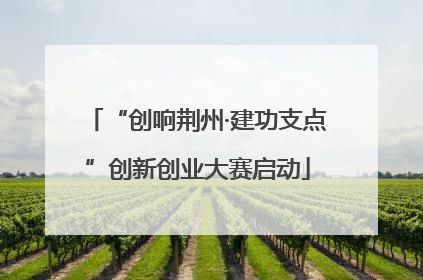 “创响荆州·建功支点”创新创业大赛启动