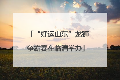 “好运山东”龙狮争霸赛在临清举办