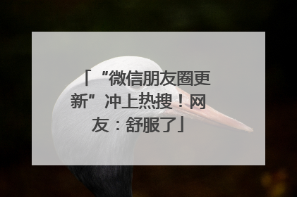 “微信朋友圈更新”冲上热搜！网友：舒服了