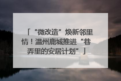 “微改造”焕新邻里情！温州鹿城推进“巷弄里的安居计划”