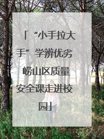 “小手拉大手”学辨优劣 崂山区质量安全课走进校园