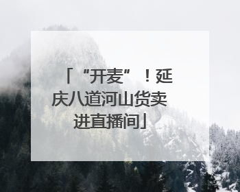 “开麦”！延庆八道河山货卖进直播间