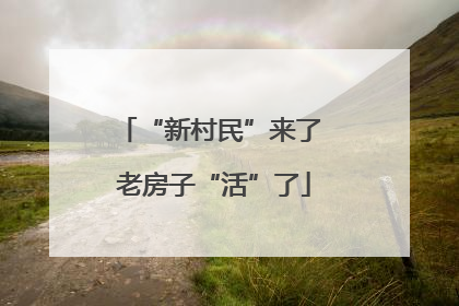 “新村民”来了 老房子“活”了