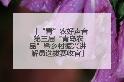 “青”农好声音 第三届“青岛农品”暨乡村振兴讲解员选拔赛收官