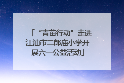“青苗行动”走进江油市二郎庙小学开展六一公益活动