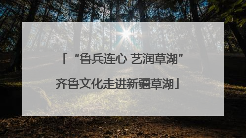 “鲁兵连心 艺润草湖” 齐鲁文化走进新疆草湖