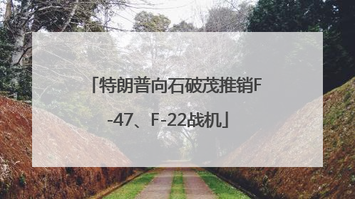 特朗普向石破茂推销F-47、F-22战机