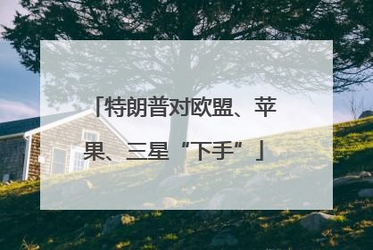 特朗普对欧盟、苹果、三星“下手”