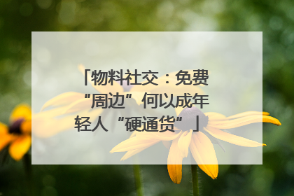 物料社交：免费“周边”何以成年轻人“硬通货”