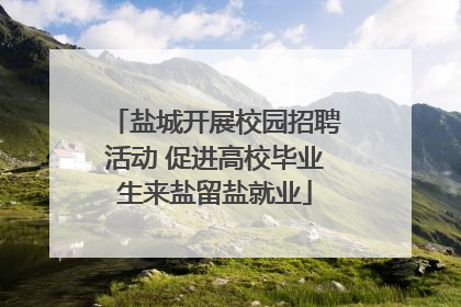 盐城开展校园招聘活动 促进高校毕业生来盐留盐就业
