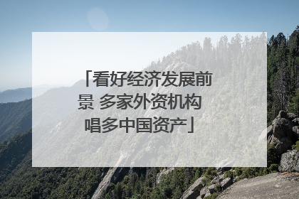 看好经济发展前景 多家外资机构唱多中国资产