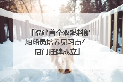 福建首个双燃料船舶船员培养见习点在厦门挂牌成立