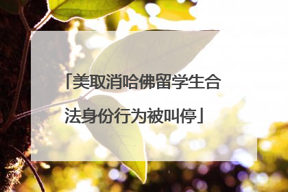 美取消哈佛留学生合法身份行为被叫停