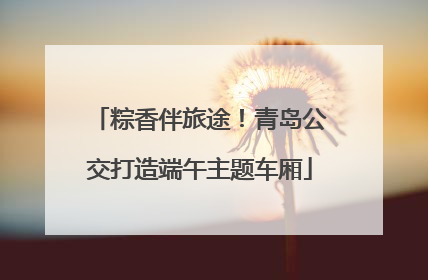 粽香伴旅途！青岛公交打造端午主题车厢