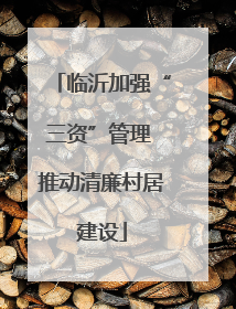 临沂加强“三资”管理 推动清廉村居建设