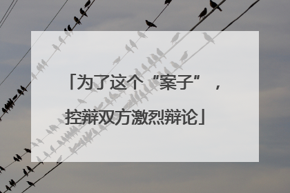 为了这个“案子”，控辩双方激烈辩论