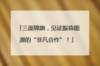 三面锦旗，见证振森能源的“非凡合作”！
