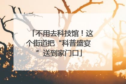 不用去科技馆！这个街道把“科普盛宴”送到家门口
