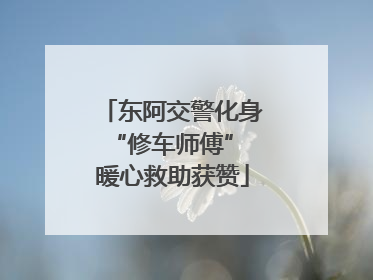 东阿交警化身“修车师傅” 暖心救助获赞
