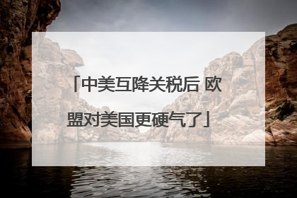 中美互降关税后 欧盟对美国更硬气了
