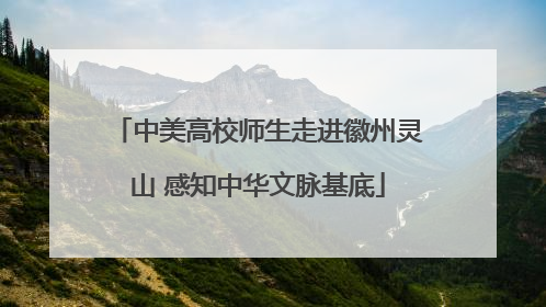 中美高校师生走进徽州灵山 感知中华文脉基底