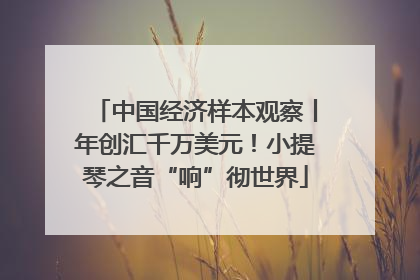 中国经济样本观察丨年创汇千万美元！小提琴之音“响”彻世界