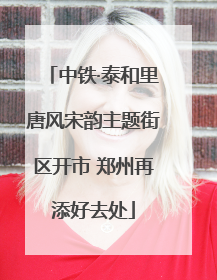 中铁·泰和里唐风宋韵主题街区开市 郑州再添好去处