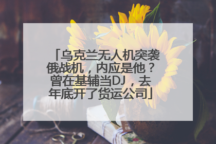 乌克兰无人机突袭俄战机，内应是他？曾在基辅当DJ，去年底开了货运公司