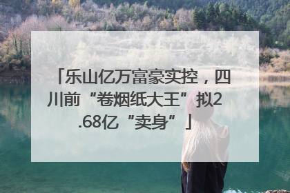 乐山亿万富豪实控，四川前“卷烟纸大王”拟2.68亿“卖身”