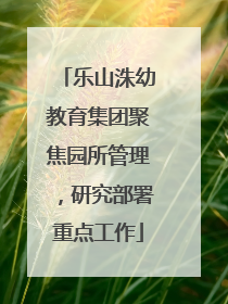 乐山洙幼教育集团聚焦园所管理，研究部署重点工作