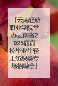 云南轻纺职业学院举办云南省2025届高校毕业生轻工纺织类专场招聘会
