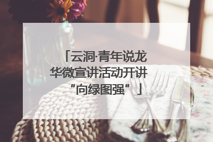 云洞·青年说龙华微宣讲活动开讲“向绿图强”