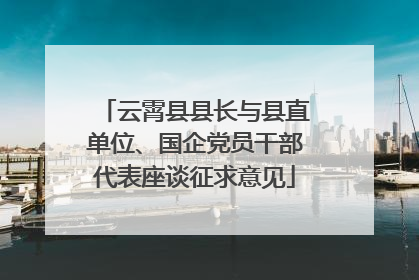云霄县县长与县直单位、国企党员干部代表座谈征求意见