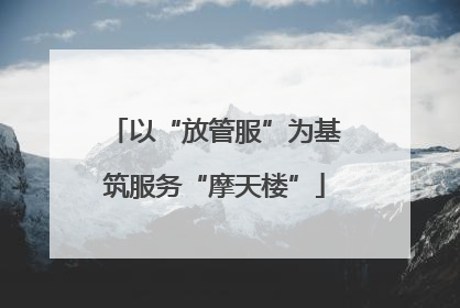 以“放管服”为基筑服务“摩天楼”