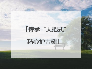 传承“天把式” 精心护古树