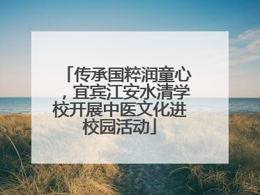 传承国粹润童心，宜宾江安水清学校开展中医文化进校园活动