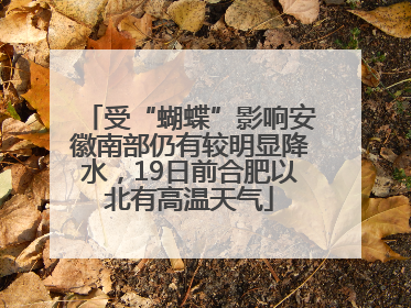受“蝴蝶”影响安徽南部仍有较明显降水，19日前合肥以北有高温天气