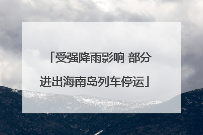 受强降雨影响 部分进出海南岛列车停运