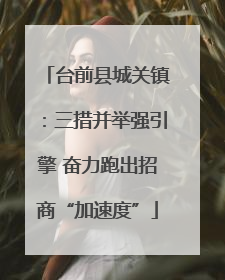 台前县城关镇：三措并举强引擎 奋力跑出招商“加速度”