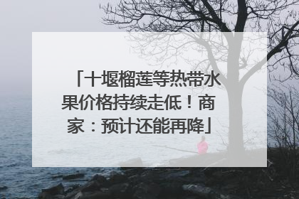 十堰榴莲等热带水果价格持续走低！商家：预计还能再降