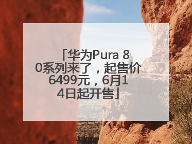 华为Pura 80系列来了，起售价6499元，6月14日起开售