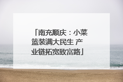 南充顺庆：小菜篮装满大民生 产业链拓宽致富路