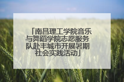 南昌理工学院音乐与舞蹈学院志愿服务队赴丰城市开展暑期社会实践活动